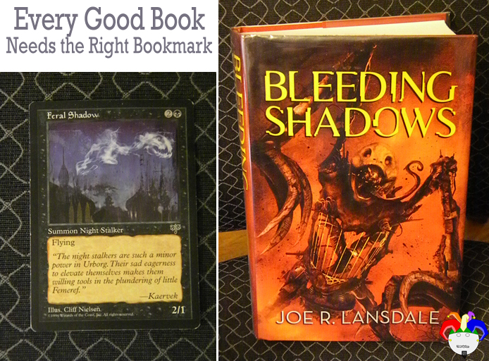 Bleeding Shadows by Joe R. Lansdale marked with Feral Shadow, Magic:the Gathering card