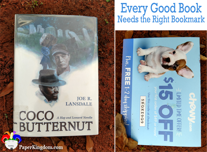 Coco Butternut by Joe R. Lansdale marked with an advertisement for dog food