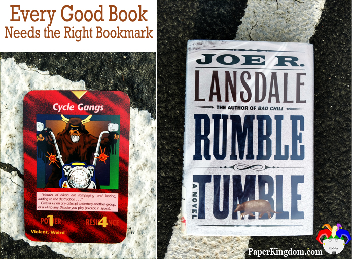 Rumble Tumble by Joe R. Lansdale marked with Illuminati NWO card Cycle Gangs