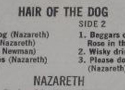 Hair of the Dog, by Nazareth.