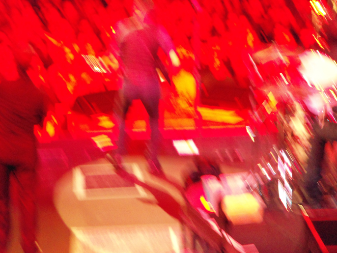 Springsteen from behind the stage