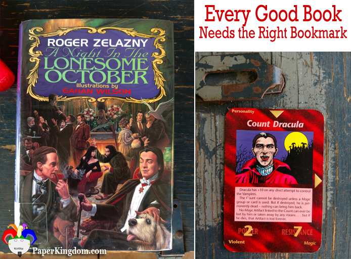 A Night in the Lonesome October by Roger Zelazny marked with Illuminati: New World Order card Count Dracula