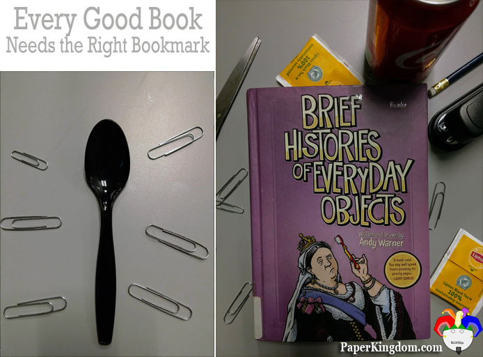 Brief Histories of Everyday Objects by Andy Warnar marked with a plastic spoon