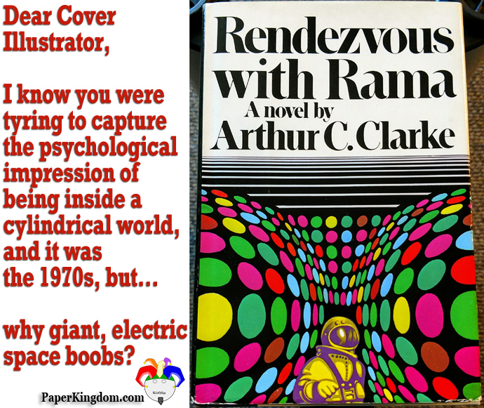 Observation about the cover art for Rendezvous with Rama by Arthur C. Clarke