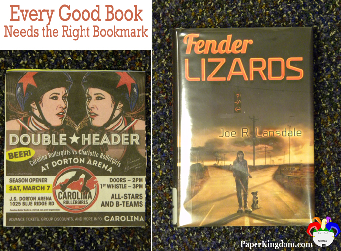 Fender Lizards by Joe R. Lansdale marked with an ad for a Roller Derby event