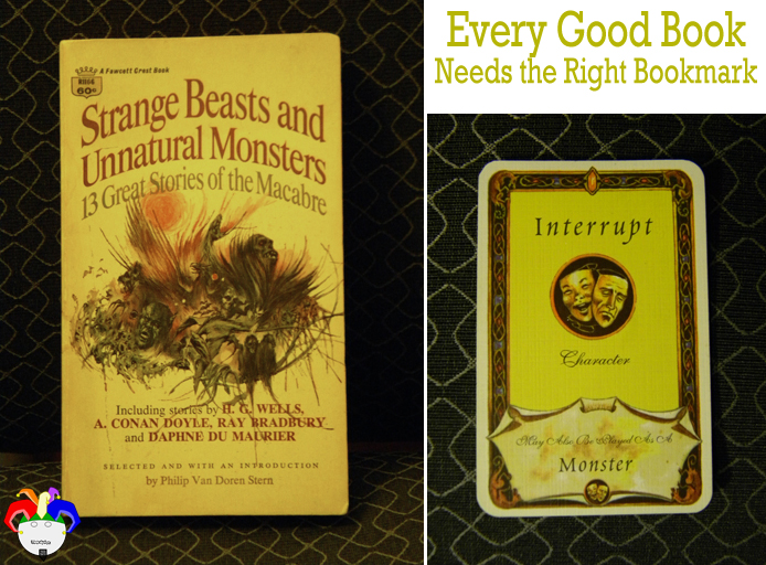 Strange Beasts and Unusual Monsters edited by Philip Van Doren Stern marked with Monster Character card from Once Upon a Time storytelling game