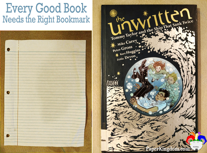 The Unwritten: Tommy Taylor and the Ship that Sank Twice by Mike Carey, Peter Gross, Kurt Huggins, Zelda Devon marked with an unwritten-upon sheet of paper