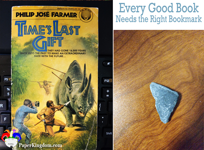 Time's Last Gift by Philip Jose Farmer marked with a rock that kind of looks like a spearhead