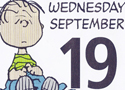 Peanuts calendar of sad.