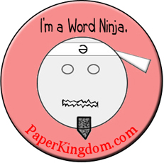 I'm A Word Ninja Button
